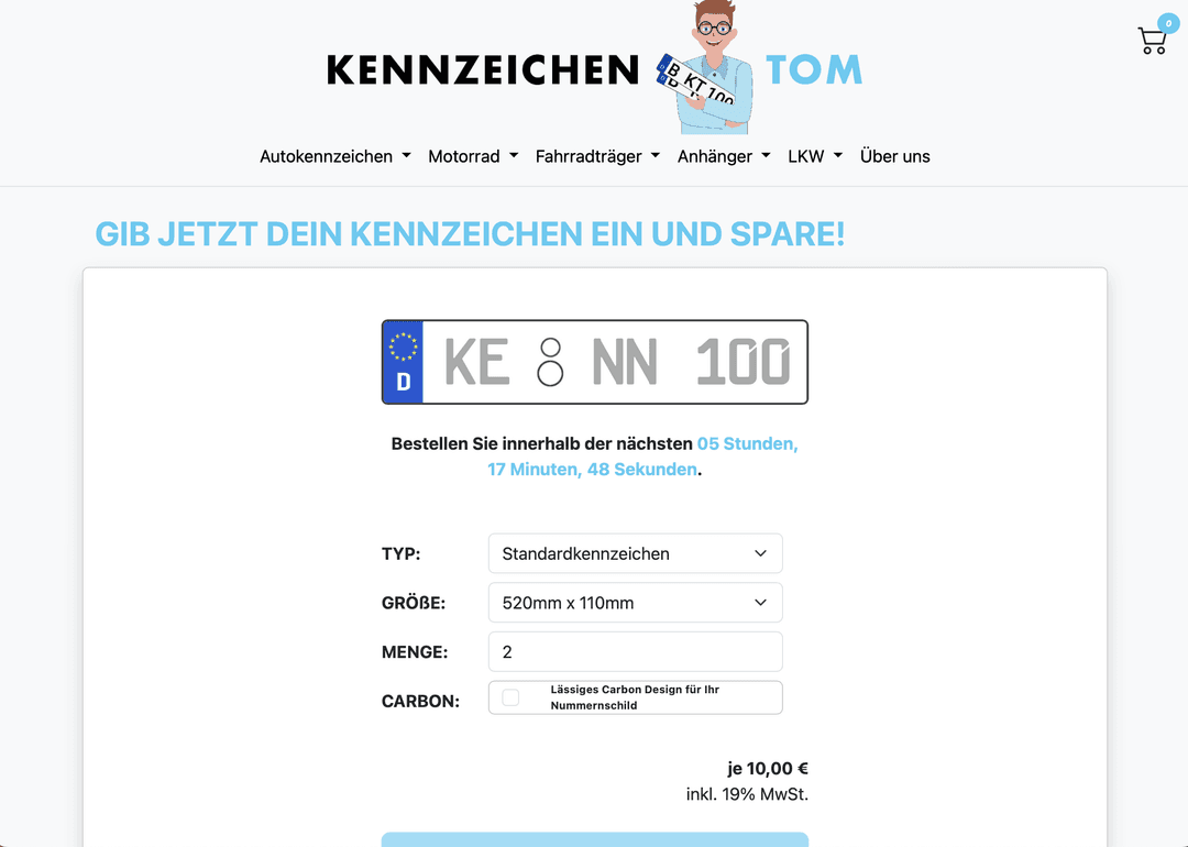 Kennzeichen Tom